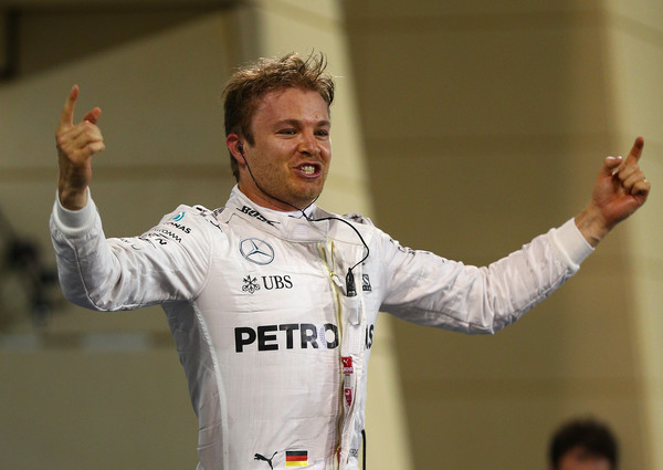Nico Rosberg celebra el triunfo conseguido en Bahréin | Foto: zimbio.com