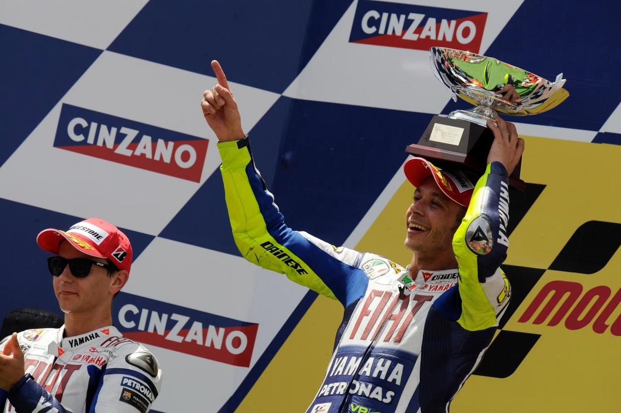 La victoria de Rossi en Barcelona marcó el rumbo de su noveno título mundial. | Foto: RedBull