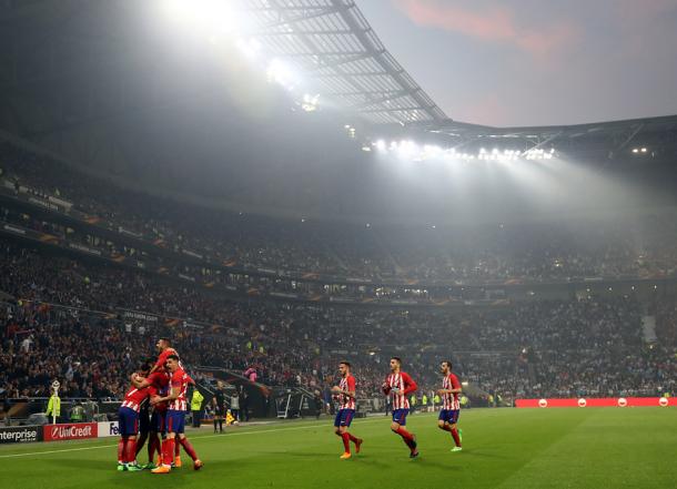 Celebración atlética tras el 0-1 | UEFA