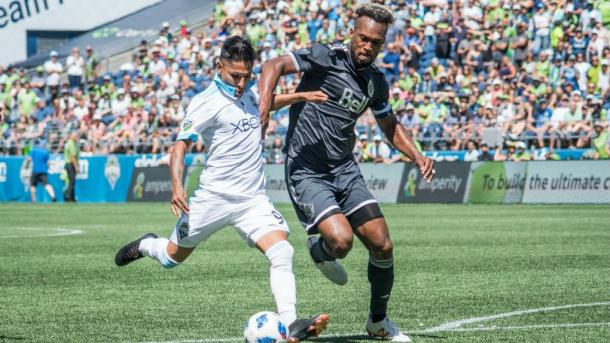 Ruidiaz en su debut con Seattle Sounders. Fuente: USA Today