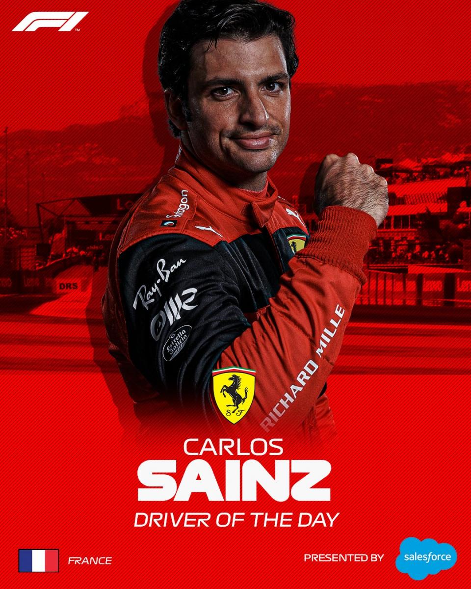 Carlos Sainz Driver Of The Day. Vía Twitter @F1