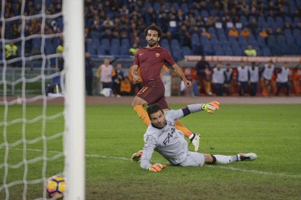 Mohamed Salah realizza il 2-0 - Foto As Roma Twitter. 