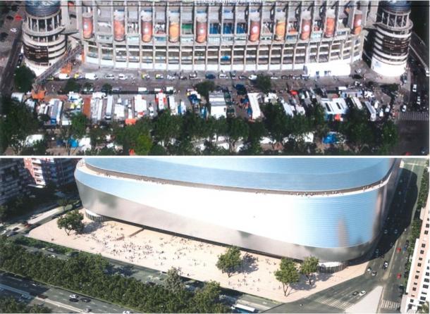 Esquina del Bernabéu transformada. | FOTO: Nuevobernabeu.com
