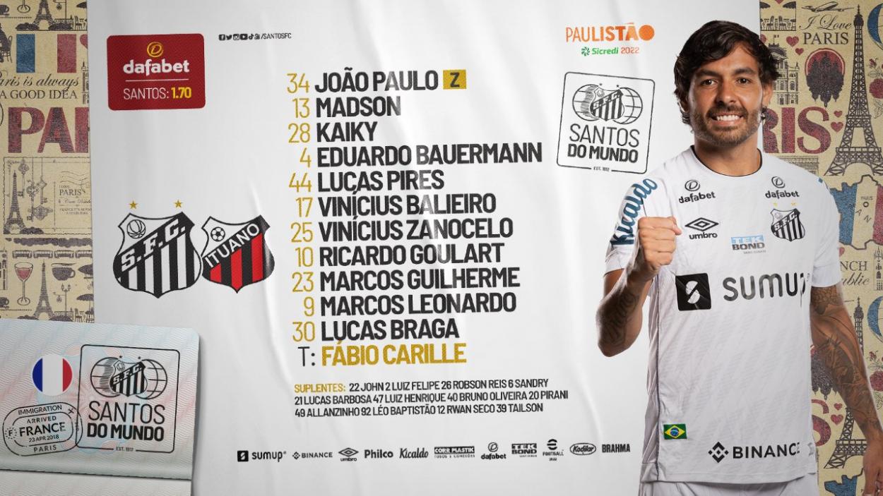 Foto: Divulgação/Santos FC