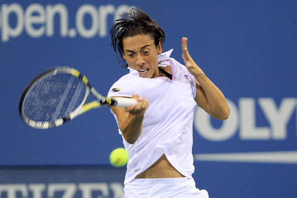 Schiavone competing in her second US Open quarterfinal in 2010 (Photo by Chris McGrath / Getty Images)