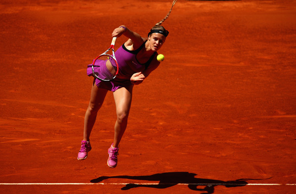 Schmiedlova in action against Muguruza at the Mutua Madrid Open (Clive Brunskill/Getty Images)