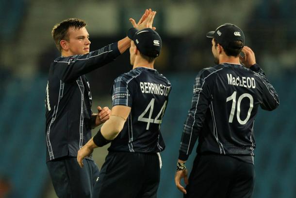 Scotland celebrate a wicket (photo: ICC)