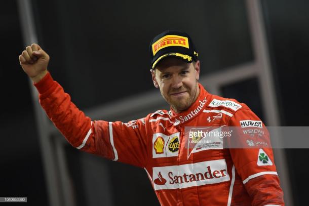Vettel logró subirse al podio el año pasado en Abu Dabi. Foto: Getty Images.