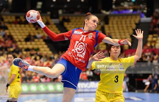 Kristina Liscevic con la elástica de su selección. Foto: Gettyimages