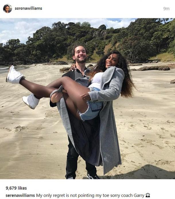 Williams and her fiance Alexis (Source : Instagram)