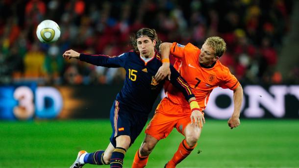 Sergio Ramos en aquella final contra Holanda / Foto: FIFA