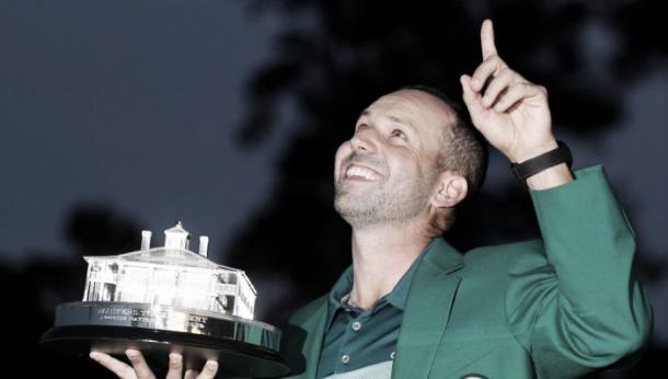 Sergio García logró la quinta Chaqueta Verde para el golf español tras las cuatro que consiguieron entre Ballesteros y Olazábal. (Getty Images) 