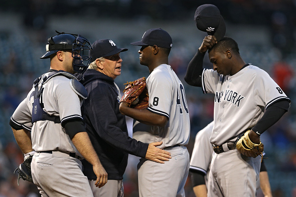 Luis Severino suffers fourth loss of the season, giving up all four runs. | Photo: Getty Images