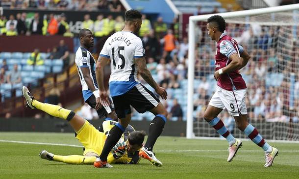 Scott Sinclair has a shot saved against Newcastle (photo; Shutterstock)