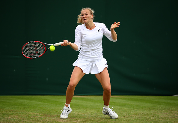 Siniakova could do nothing to stop Radwanska from taking the set. Photo: Clive Brunskill/Getty Images