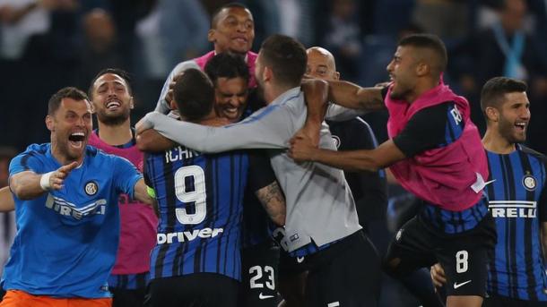El Inter celebra su clasificación para la Champions League en la última jornada / Foto: Inter
