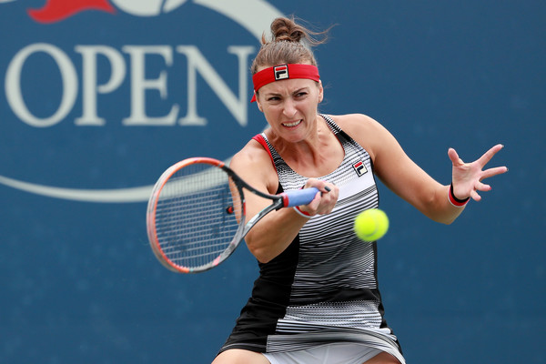 Shvedova in her third round match with Zhang (Photo by Michael Reaves / Getty Images)