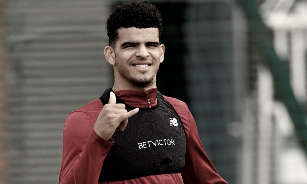 Dominic Solanke durante un entrenamiento / Foto: www.liverpoolfc.com