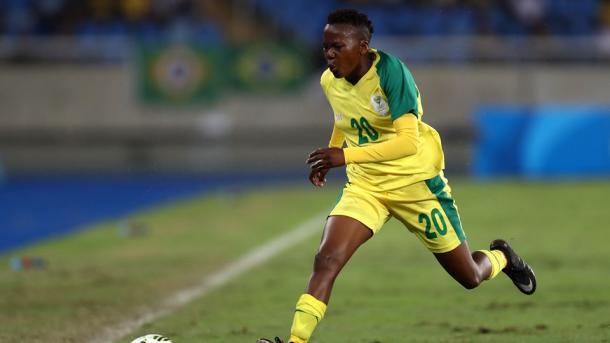 Thembi Kgatlana in action for South Africa. | Photo: Getty Images