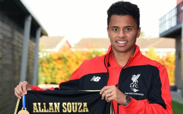 Allan is yet to make a competitive appearance for Liverpool due to work permit issues (photo; LFC)