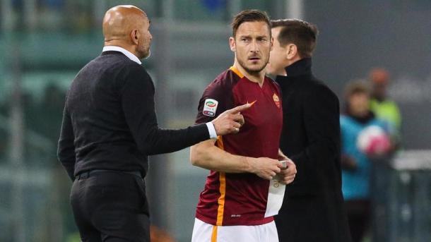 Luciano Spalletti e Francesco Totti - Foto Corriere Dello Sport