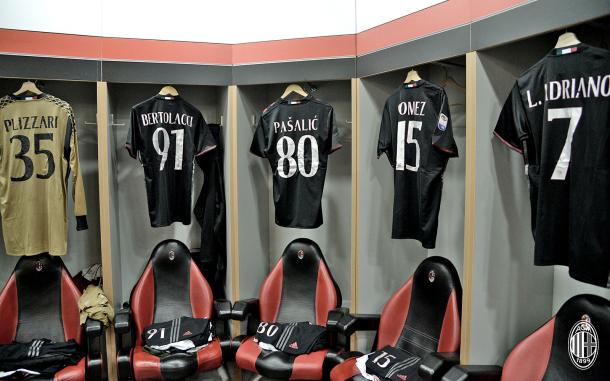 Lo spogliatoio del Milan, acmilan.com