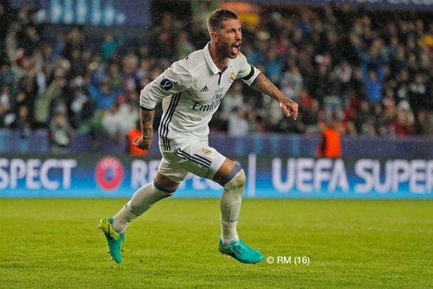 Ramos celebra un tanto in-extremis. || Imagen: RM