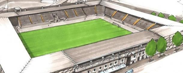 Il disegno del nuovo stadio, www.ecodibergamo.it