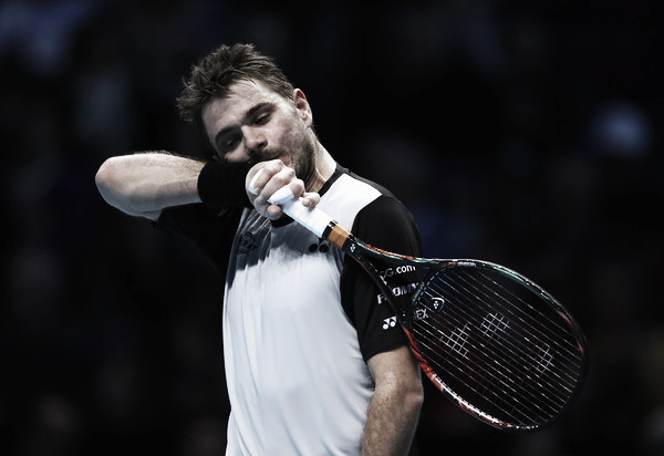 Wawrinka se lamenta durante su partido frente a Andy Murray en Londres. Foto: zimbio.com