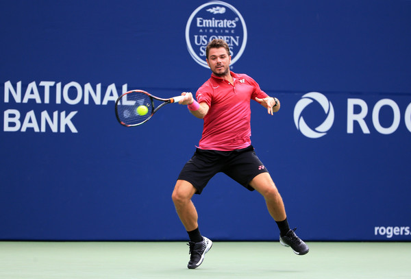Wawrinka in action against Jack Sock on Day 4 of the Rogers Cup (Photo by Vaughn Ridley / Source : Getty Images)