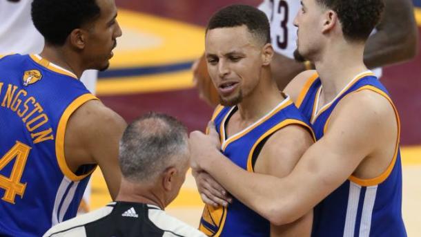 Stephen Curry was ejected for the first time in his career during game six of this year's NBA Finals.| Photo: AP
