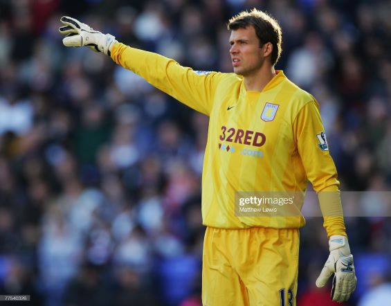 BOLTON, UNITED KINGDOM - OCTOBER 28: Stuart Taylor of Aston Villa in action during the Barclays Premier League match between Bolton Wanderers and Aston Villa at the Reebok Stadium on October 28, 2007 in Bolton, England. (Photo by Matthew Lewis/Getty Images)