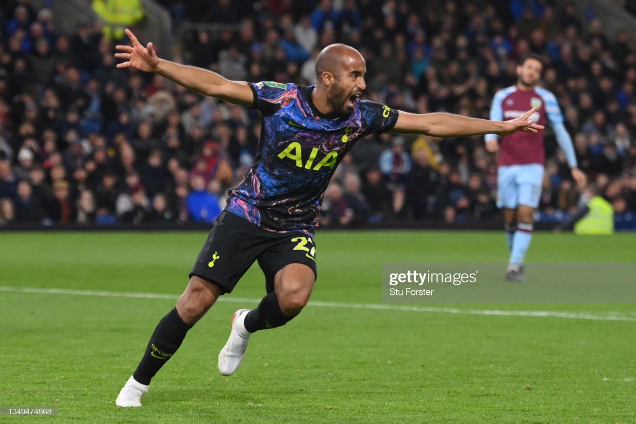 Lucas Moura celebrates his winner: Stu Forster/GettyImages