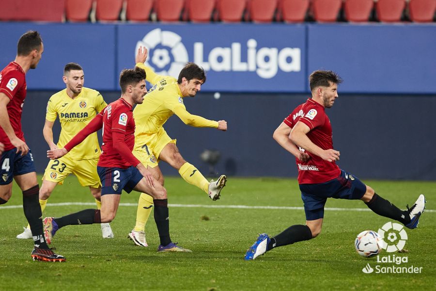Lance del partido entre CA Osasuna y Villarreal CF / Foto: LaLiga Santander