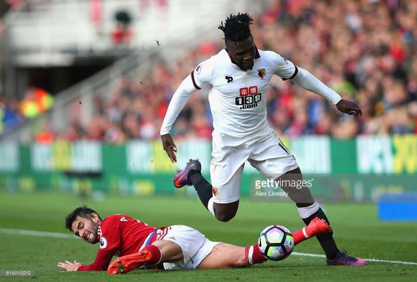 Success replaced Ighalo in Watford's starting line-up against Middlesbrough on Sunday. | Photo: Alex Livesey/Getty Images