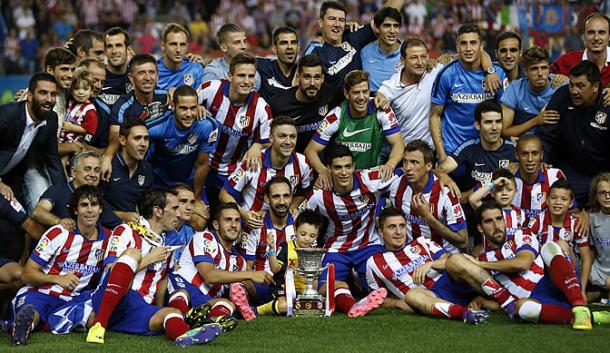 El Atlético de Madrid, campeón de la Supercopa de España 2014 / Fuente: EFE