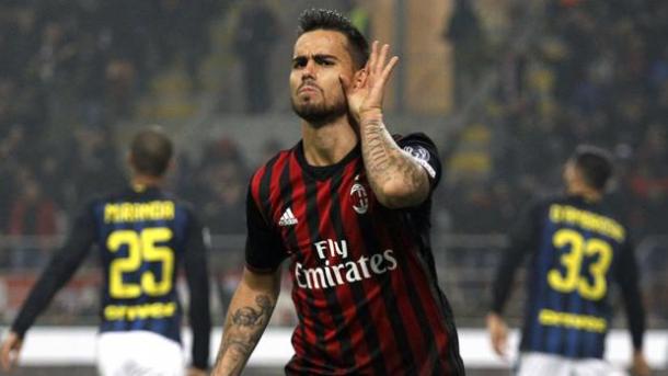 Suso celebrando un gol    Foto: AC Milan
