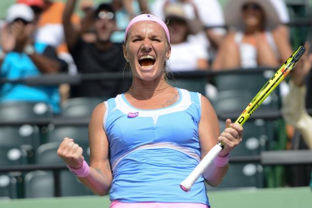 Svetlana Kuznetsova Celebrates Her Victory. Photo: Christopher Levy/ @tennis_shots