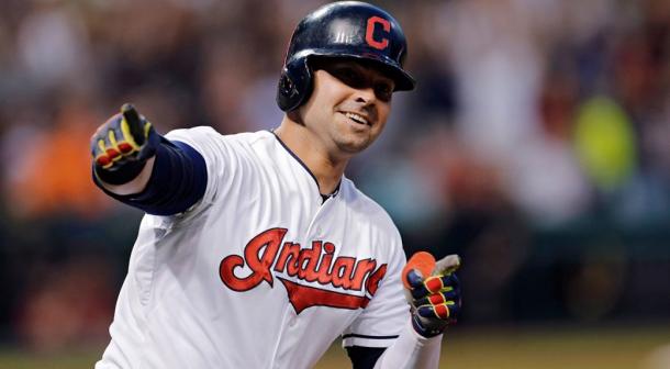 Nick Swisher in action with the Cleveland Indians.