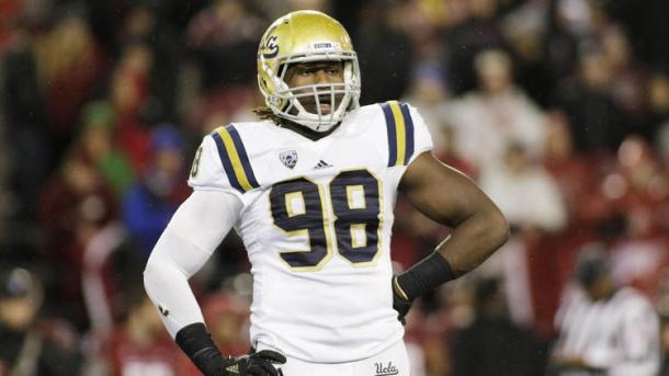 Takkarist McKinley wreaked havoc on offensive lines while at UCLA. (Source: Young Kwak/Associated Press)