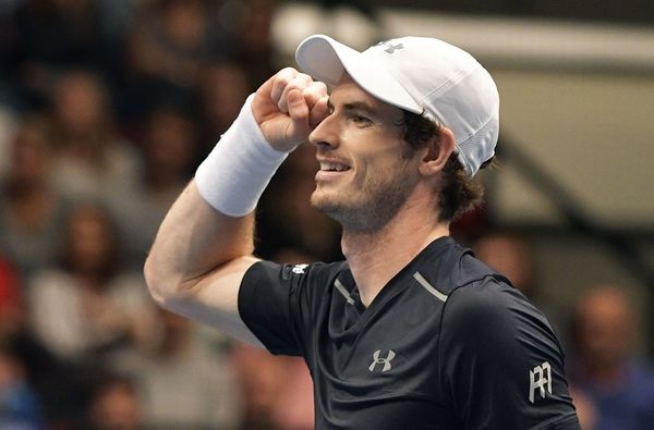 Murray celebrates victory (Photo by Hans Punz/AFP/Getty Images)