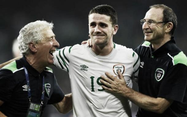 Ireland's players and staff have been full of pride since reaching the knockout stages. (Photo: Telegraph)