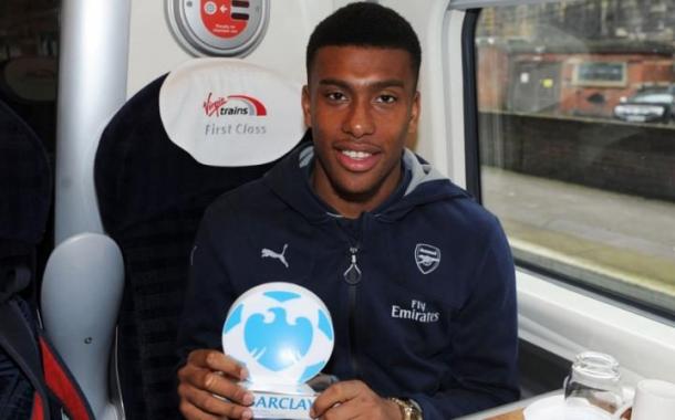 Iwobi with his man of the match award on his debut. | Source: Telegraph