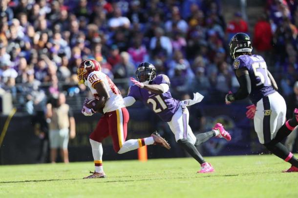 Crowder returned Koch's punt 85-yards for a touchdown (Photo: Baltimore Ravens)