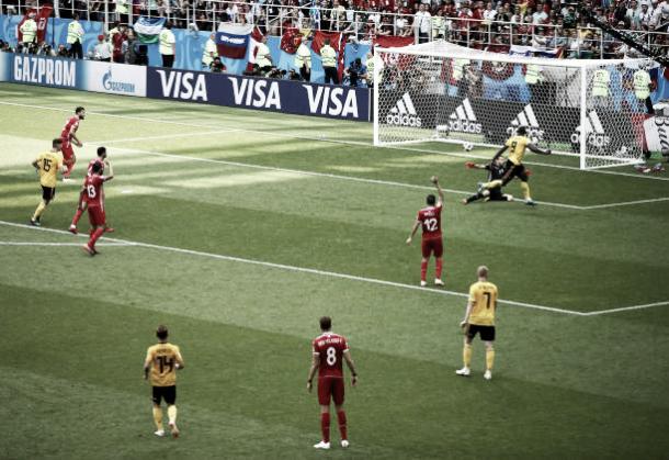 Lukaku faz o segundo dele e o terceiro da Bélgica (Fonte:Getty Images)