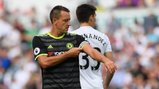 Terry en el encuentro ante el Swansea. Foto: Chelsea