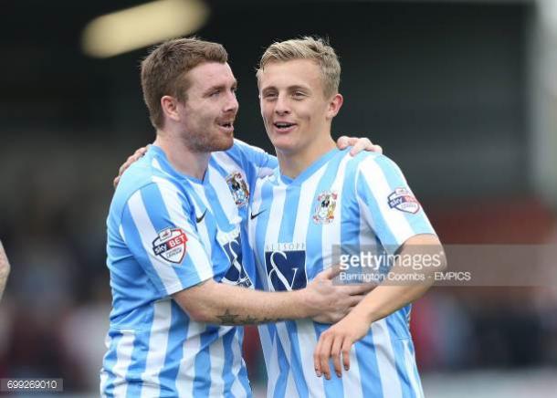 Thomas (right) moves to Leicester following a hugely promising stint with Coventry City | Photo: Getty/ Barrington Coombs