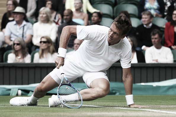 Tomas Berdych backed up his impressive play at Wimbledon with a disappointing semifinal display. (Photo: Getty Images)