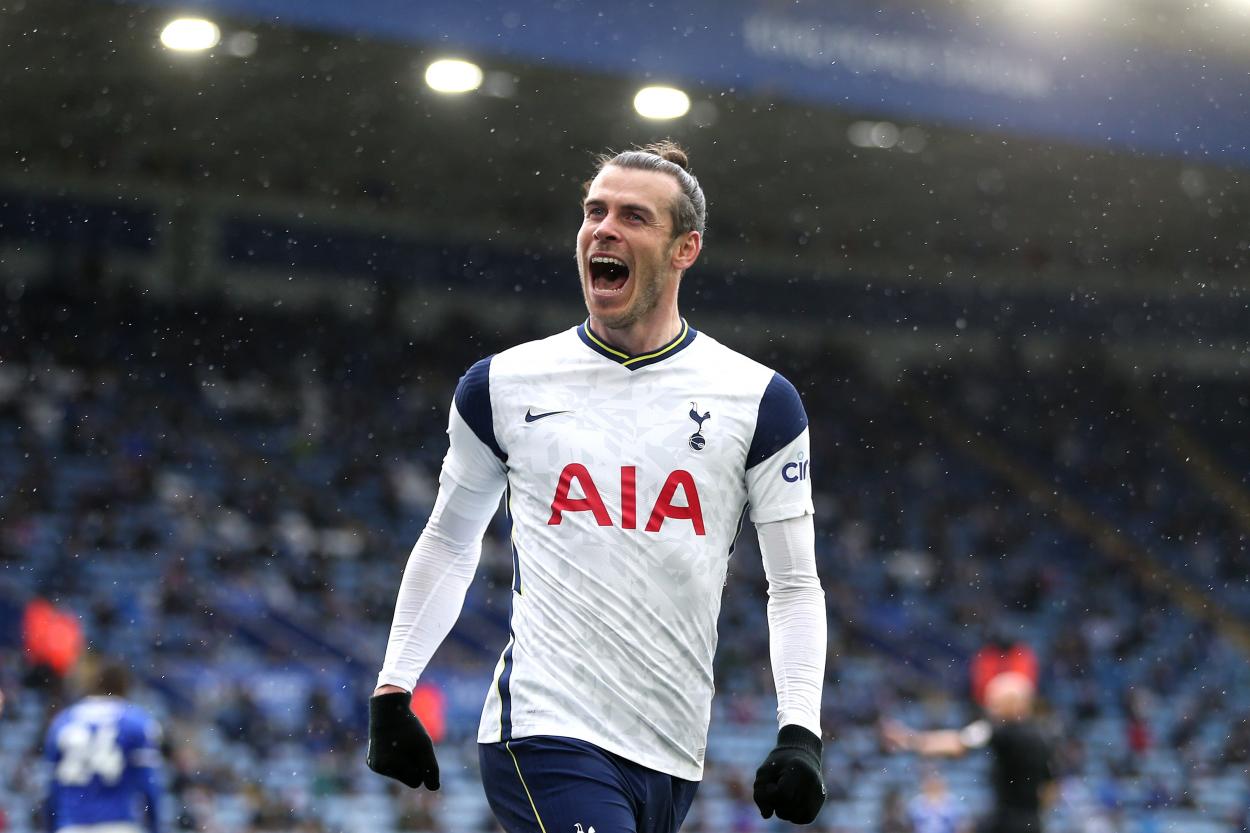 Bale después de anotar sus dos tantos / Foto: Premier League
