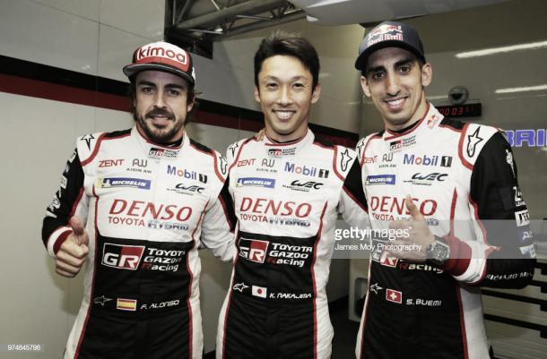Fernando Alonso, Kazuki Nakajima y Sebastien Buemi | Fuente: Getty Images